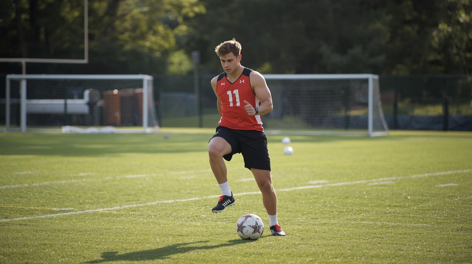 Футболист с топка